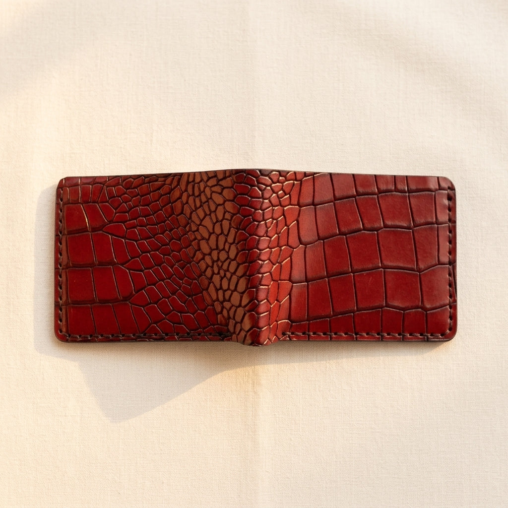 Hermes Snake & Croc — Bifold Wallet