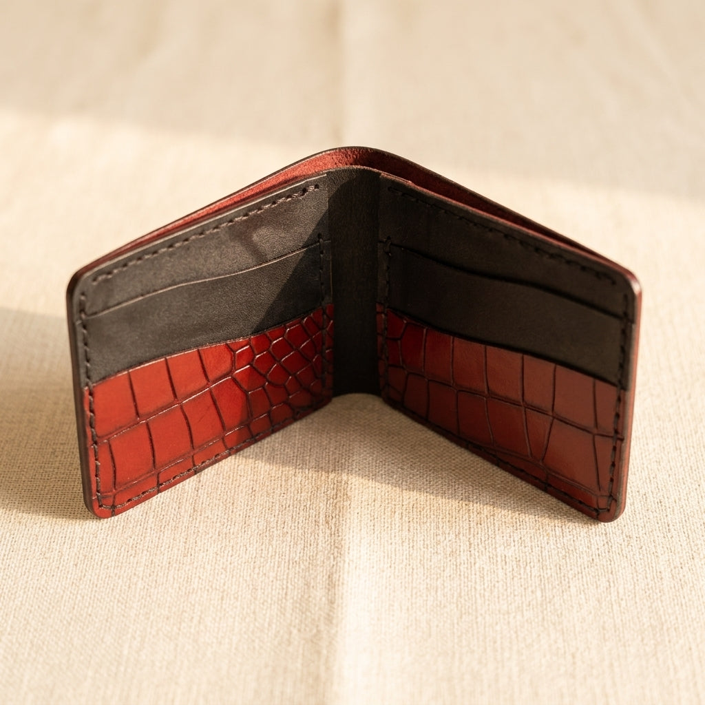 Hermes Snake & Croc — Bifold Wallet
